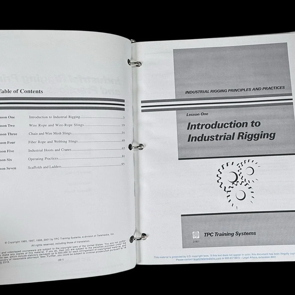 TPC Training Manual Industrial Rigging Principles & Practices #318 2001‎